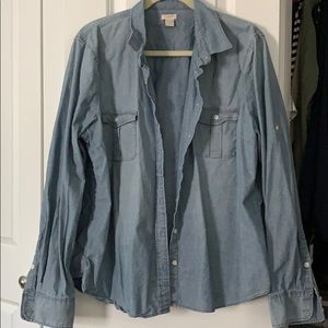 Jcrew Factory Chambray Button Down Shirt